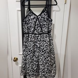 Black and White Floral Dress